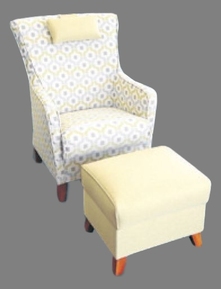 Kovacs Zoe chair with optional ottoman